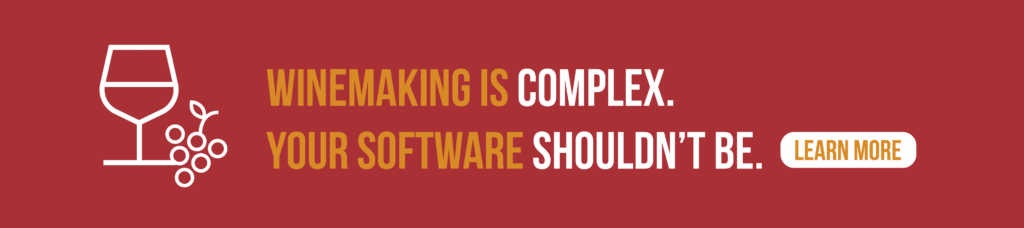 A graphic that states winemaking is complex, your software shouldn't be